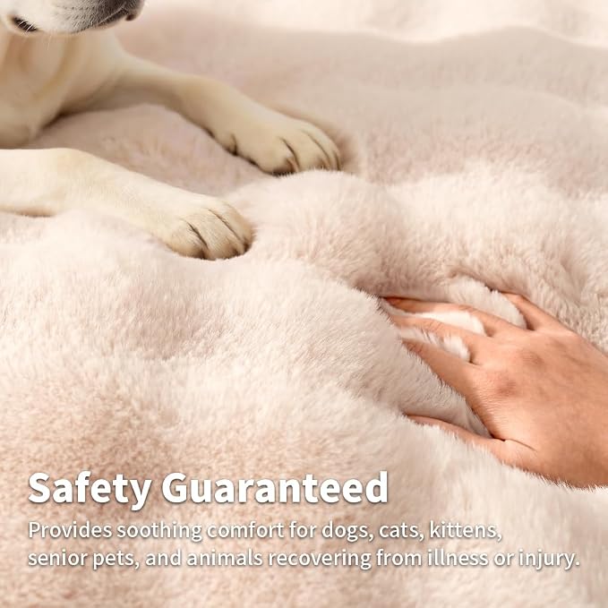 Self-Warming Dog Bed, Plush Faux Fur Mat - Image 3