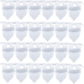 24 Pieces Sublimation Pet Bandanas White Heat Transfer Triangle Dog Scarf Blank by GroceryProduct