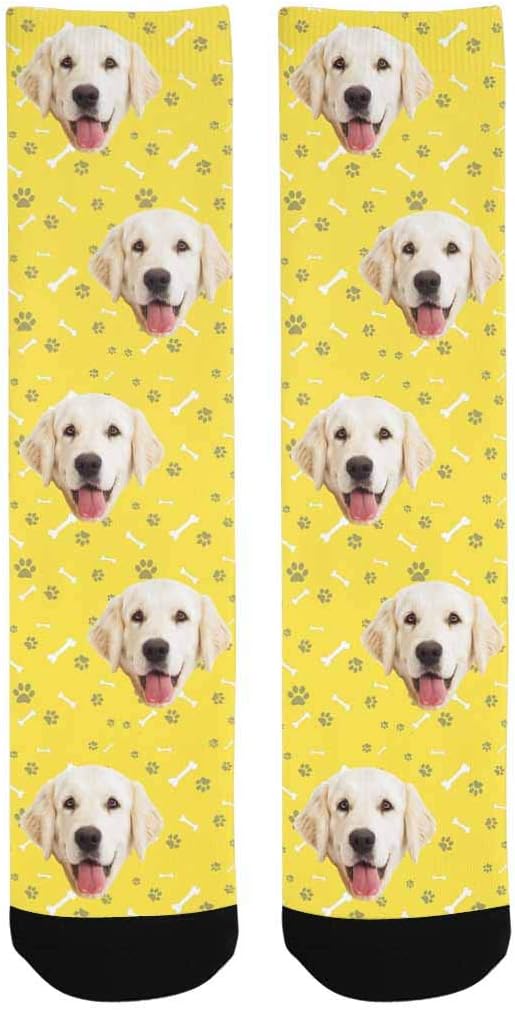 MyPupSocks Custom Personalized Photo Pet Face Socks, Cat and Dog Tracks Paws - Image 5