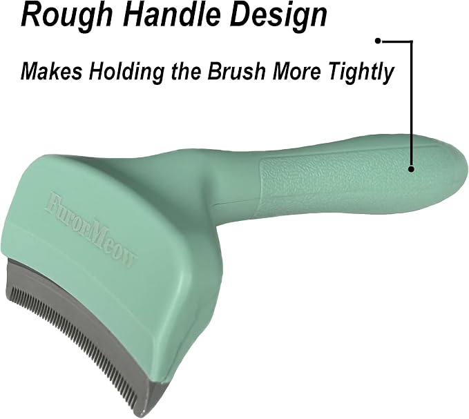 Pet Deshedding Tool with Curve Blade, Cat Grooming Brush, Tight V-shaped Teeth - Image 4