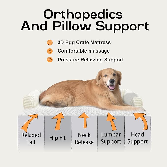 Large Dog Bed Waterproof Orthopedic Foam Dog Beds - Image 2