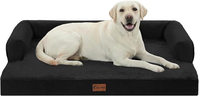 Orthopedic Dog Beds for Extra Large Dogs, Waterproof Egg Crate Foam XL Dog Bed by CasaPaw