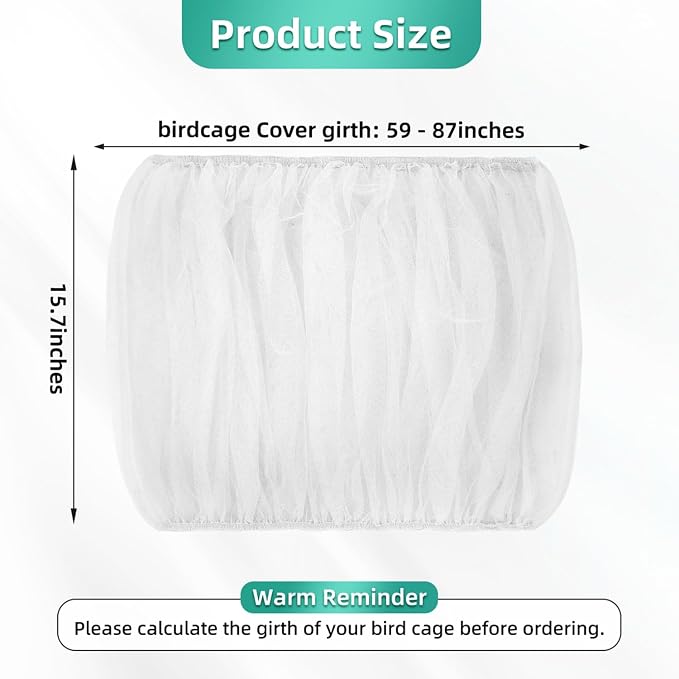 Bird Cage Seed Catcher, Seed Catcher Guard Net Cover, Parrot Nylon Mesh Net - Image 7