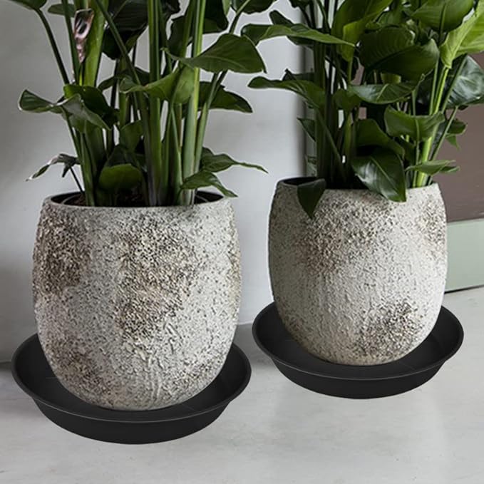 3 Pack of 25 26 inch Plant Saucer, 4.2" Depth, Large Deep Heavy Duty Plastic - Image 5