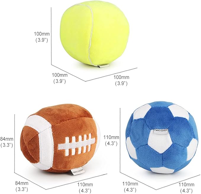 3-PACK Interactive Dog Toys Ball Suitable - Image 3