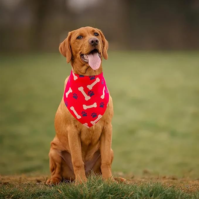 30 Pcs Paw Print Bandanas Bulk for Large Dogs 33 Inch XL Stitch Dog Bandanas - Image 6