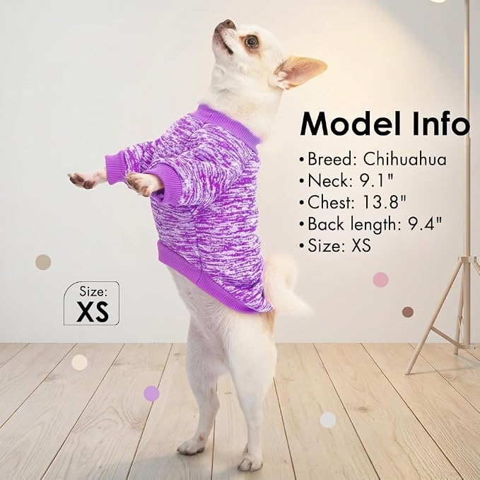 1 Pc Dog Sweaters for Small Dogs Girl Boy Winter Fleece Clothes Warm Soft Dog - Image 4