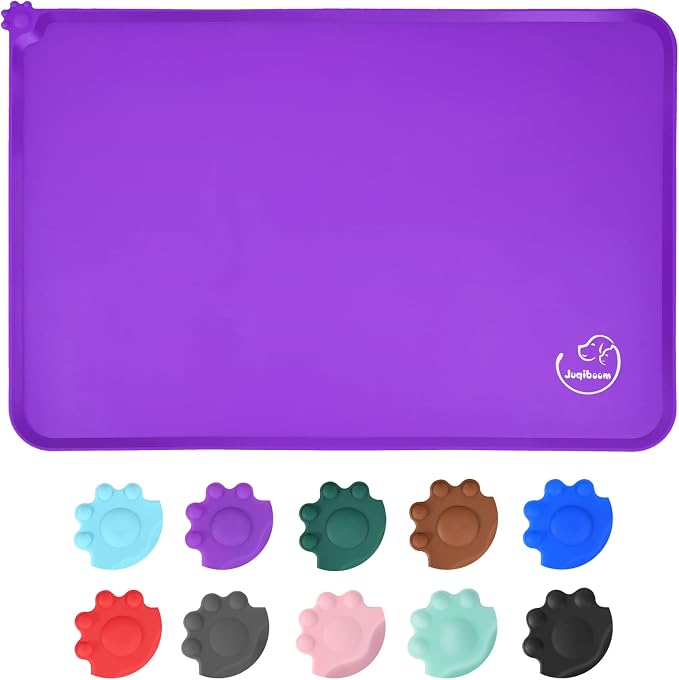 Silicone Waterproof Dog Cat Pet Feeding Mats, Non Slip, Easy Clean Pet Dog Cat by Juqiboom