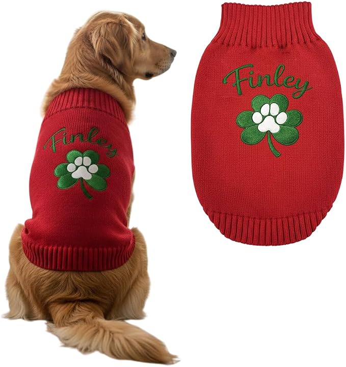 Personalized Dog Sweater, Custom Knit Sweater by GrewearFashion