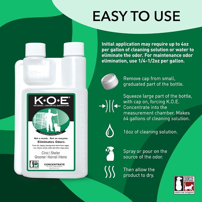 Odorcide, Thornell KOE Kennel Odor Eliminator Concentrate, Floors & More - Image 2