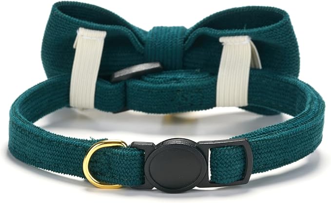 2 Pack Soft Corduroy Christmas Cat Collars - Image 4