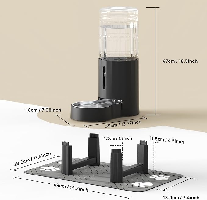 CZPET Elevated Dog Water Bowl Dispenser - Image 5