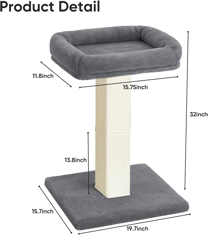 AGYM Cat Scratching Post, 32”Cat Scratcher - Image 4