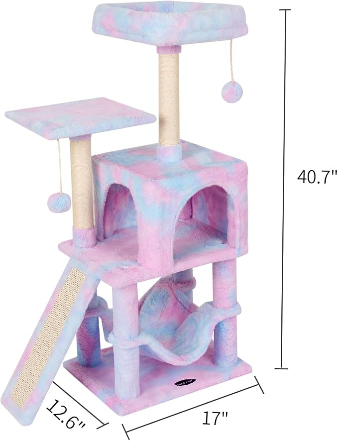 MIAO PAW Rainbow Cute Cat Tree for Indoor Cat Tower - Image 7