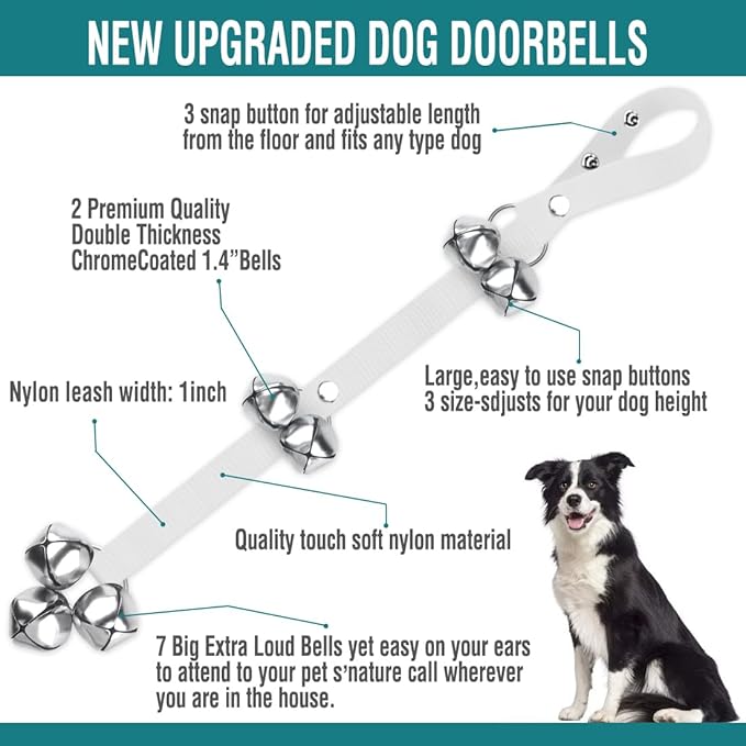 BLUETREE 2 Pack Dog Doorbells Premium Quality Training Potty Great Dog Bells - Image 2