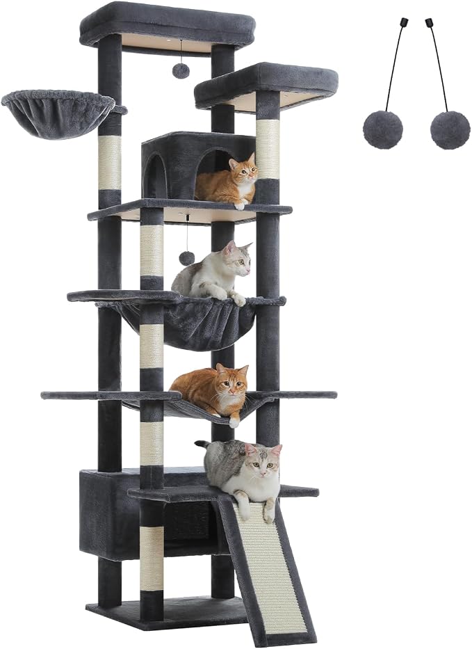 81" Heavy Duty Cat Tree for Large Cats up to 20lbs by MUTTROS