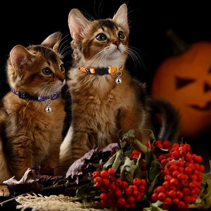 azuza 4 Pack Halloween Kitten Collars Breakaway - Image 2