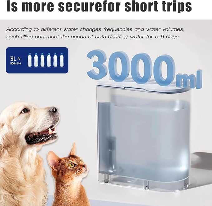 Smart Wireless Pet Water Fountain, 2025 Upgraded Pet Water Fountain No Filter - Image 4