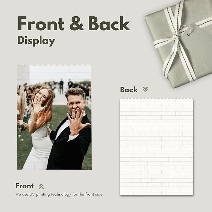 NAZENTI Personalized Newlywed Newspaper Building Block Keepsake - Image 7