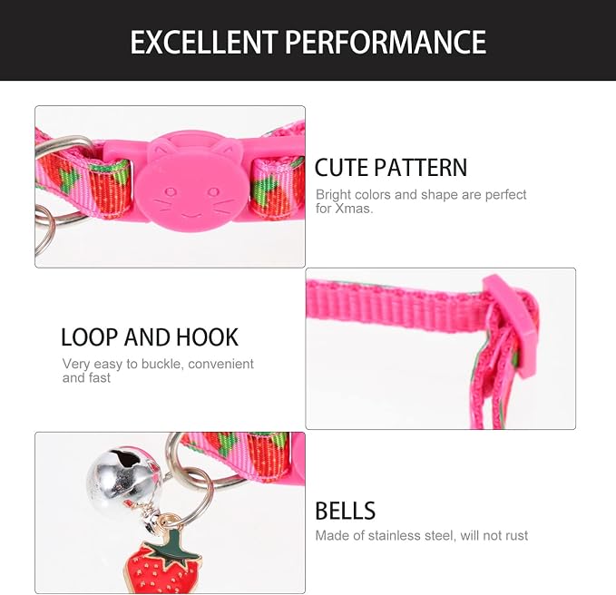 Mipcase Strawberry Printing Cat Collar - Image 9