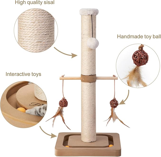 PEEKAB Cat Scratching Post Sisal Scratch Posts - Image 2