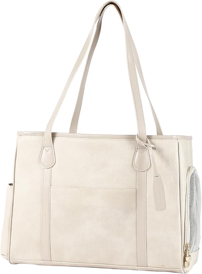 Stylish Dog Purse Carrier, Leather Pet Carrier Bag by Monanller