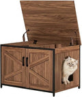 unipaws Top Opening Cat Litter Box Enclosure, Friendly to Elderly People by unipaws