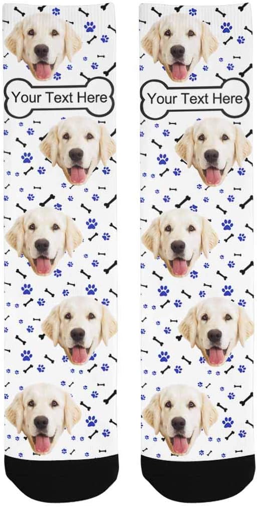 MyPupSocks Custom Personalized Photo Pet Face Socks, Cat and Dog Tracks Paws - Image 5