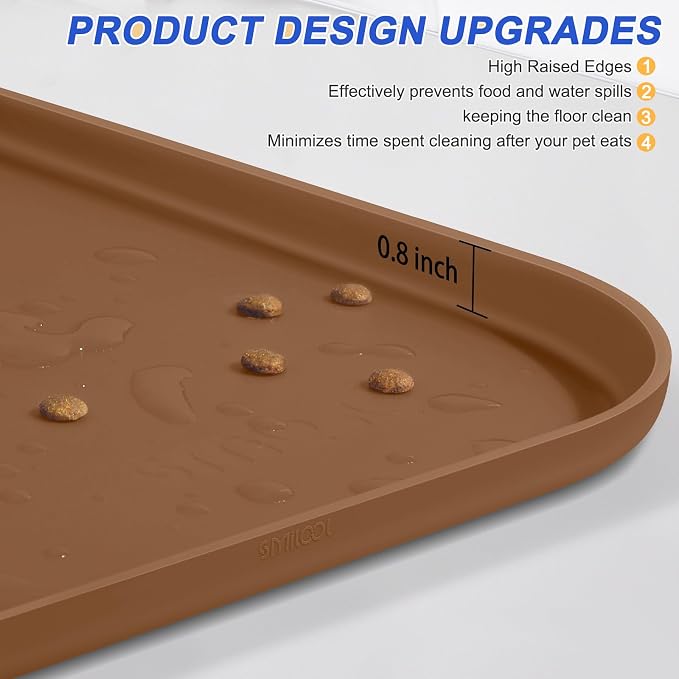 Silicone Pet Feeding Mat with Raised Edge - Image 4