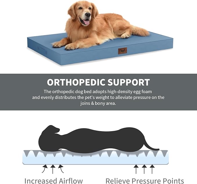 Outdoor Extra Large Dog Crate Bed, XXL Waterproof Dog Bed - Image 3