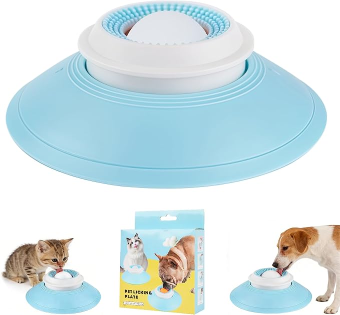 Dog Cat Licks Toys for Liquid Food, Anxieties Relief Slow Feeder Dog Lick Ball by Unknown