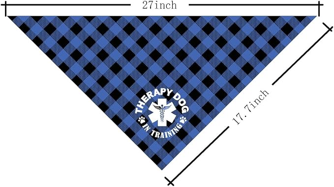 Dog Bandana, Therapy Dog Please Pet Me with, Dogs Scarf Classical Printing - Image 2