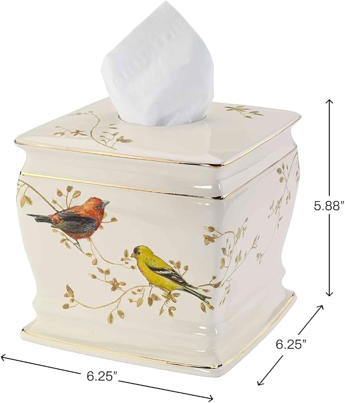 Avanti Linens - Tissue Box Cover, Decorative Countertop Accessories, Nature - Image 3