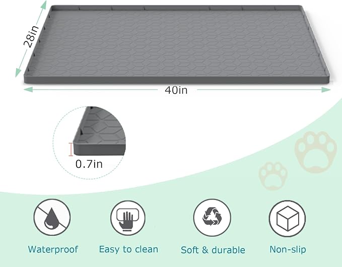 Cat Litter Mat for Litter Box, Silicone Large Cat Litter Trapping Mat - Image 3