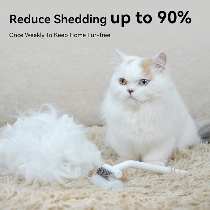 aumuca Undercoat Rake for Cats & Small/Medium Dogs – Deshedding Brush & - Image 4