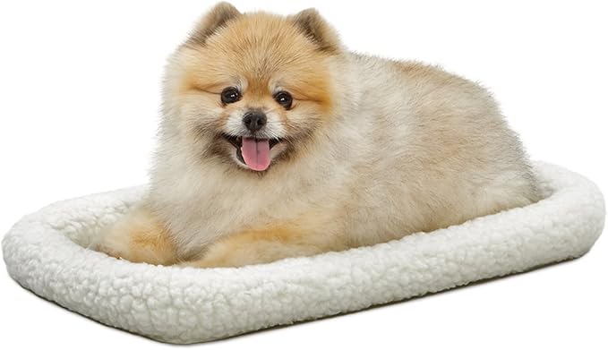 MidWest Homes for Pets QuietTime XS Dog Bed – White Fleece Bolster, Ultra-Soft by MidWestHomesForPets