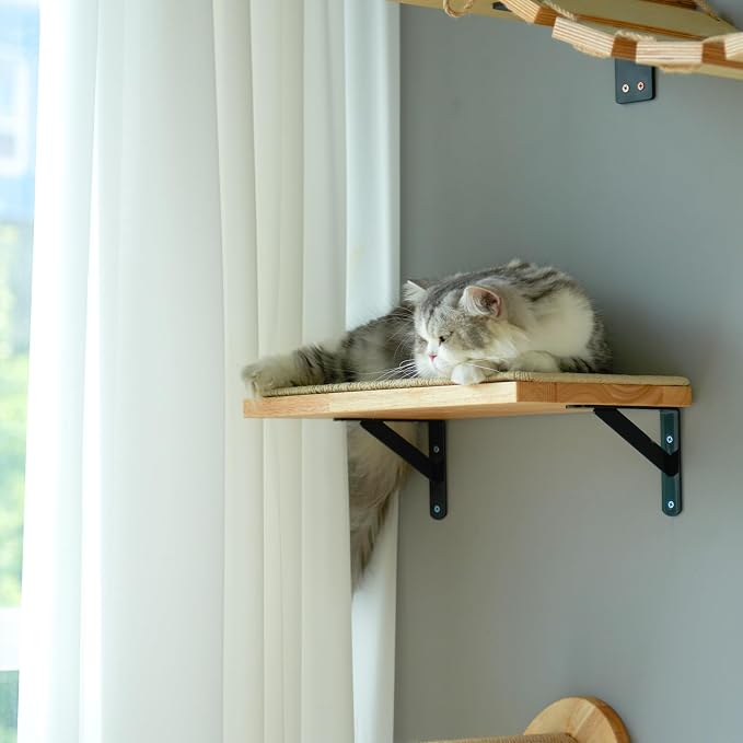 FUKUMARU Cat Wall Shelves, 17 x 10 Inch Cat Walls Furniture - Image 8