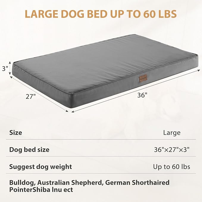 BFPETHOME Outdoor Dog Bed for Large Dogs, Waterproof, Orthopedic - Image 4