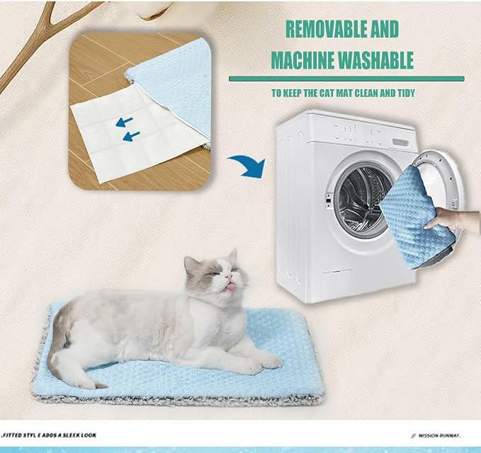Two Uses'Cat Mat, Self Warming&Cooling Cat Mat.18 * 24in-Cooling Cat - Image 8