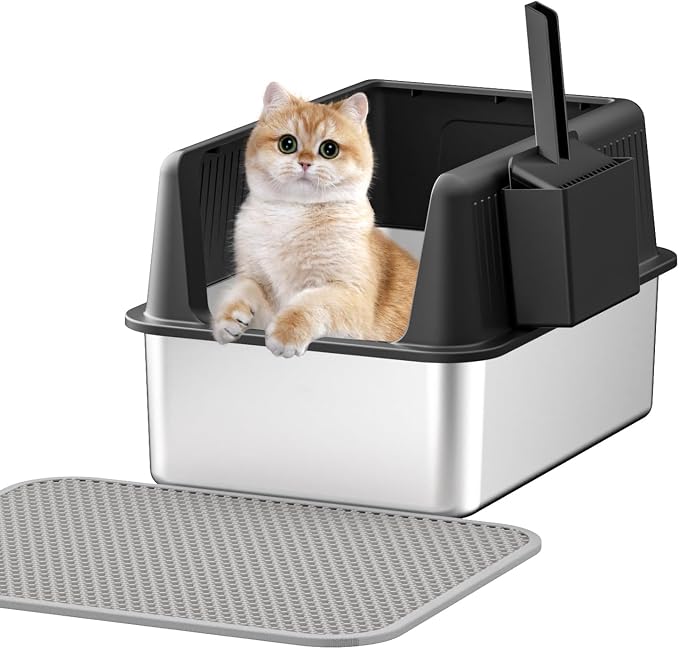 Stainless Steel Cat Litter Box by Unknown