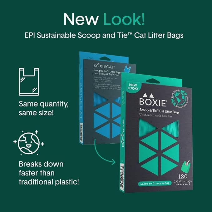 Boxie Sustainable Scoop & Tie Pet Waste Bags, Leak-Proof, Easy-to-Tie Handles - Image 4