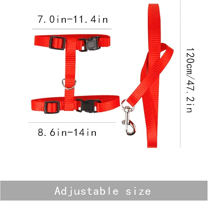 6 Pack Adjustable Cat Leash Harness Leash, Bunny Harness Leash - Image 7
