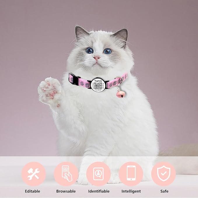 Peace of Mind Cat Collar 2-Pack: QR Code Tag - Image 5