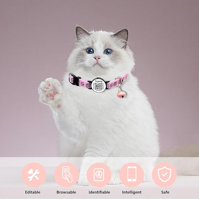 Personalized Cat Collar with Name TAG, Adjustable Tough Nylon Cat ID Collars - Image 5