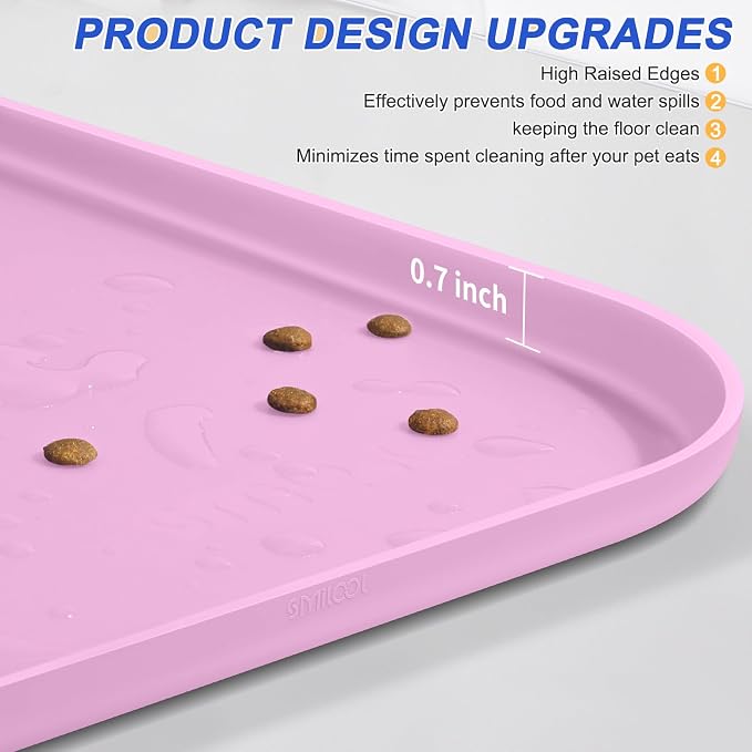 Silicone Pet Feeding Mat with Raised Edge - Image 4