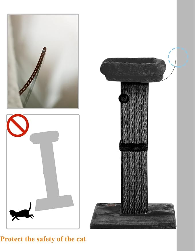 32" Cat Scratching Post for Indoor Cats, Sisal Cat Scratcher - Image 7
