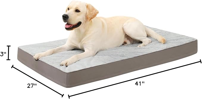 KSIIA Orthopedic Dog Bed, Waterproof, 41 x 27 Inch, Deluxe Plush, Removable - Image 8