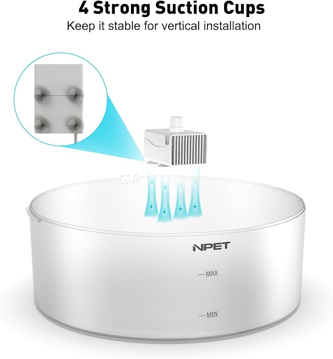 NPET DF10 Dog Water Fountain, 170oz/1.3Gallon/5L Large Automatic Pet Water - Image 3