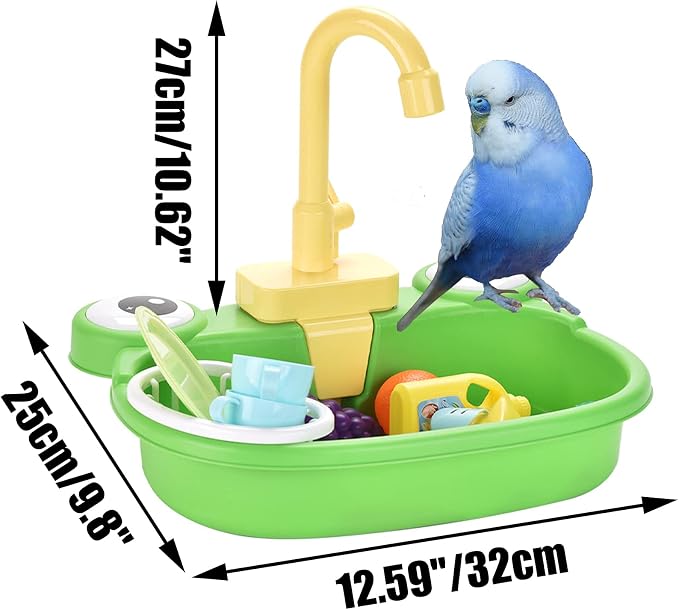 PINVNBY Parrot Bath Tub Bird Automatic Bathtub - Image 6