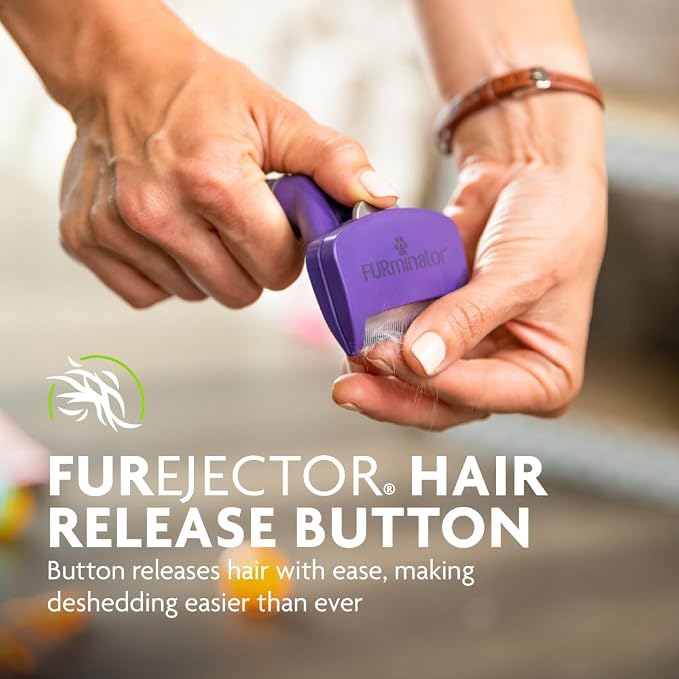 FURminator deShedding Tool For Medium/Large Cats, Short Hair, Removes Loose - Image 9